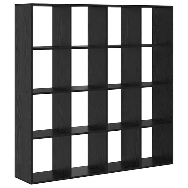 vidaXL Biblioth&egrave;que Ch&ecirc;ne noir 137,5 x 29 x 137,5 cm Bois d'ing&eacute;nierie