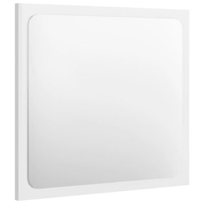 vidaXL Miroir de salle de bain Blanc brillant 40x1,5x37 cm Aggloméré
