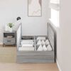 vidaXL Cadre de lit avec rangement Gris Sonoma 90 x 200 cm