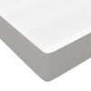 vidaXL Sommier &agrave; lattes de lit avec matelas Gris clair 80x200 cm Tissu