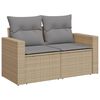 vidaXL Salon de jardin avec coussins 6 pcs beige r&eacute;sine tress&eacute;e