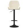 vidaXL Tabourets de bar lot de 2 cr&egrave;me velours