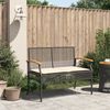 vidaXL Banc de jardin avec coussin noir résine tressée et acacia