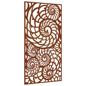 vidaXL D&eacute;coration murale de jardin 105x55 cm acier corten design coque