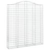 vidaXL Paniers &agrave; gabions arqu&eacute;s 8 pcs 200x30x220/240 cm fer galvanis&eacute;