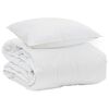 vidaXL Duvet d'&eacute;t&eacute; simple avec oreiller 2 pcs Blanc Microfibre