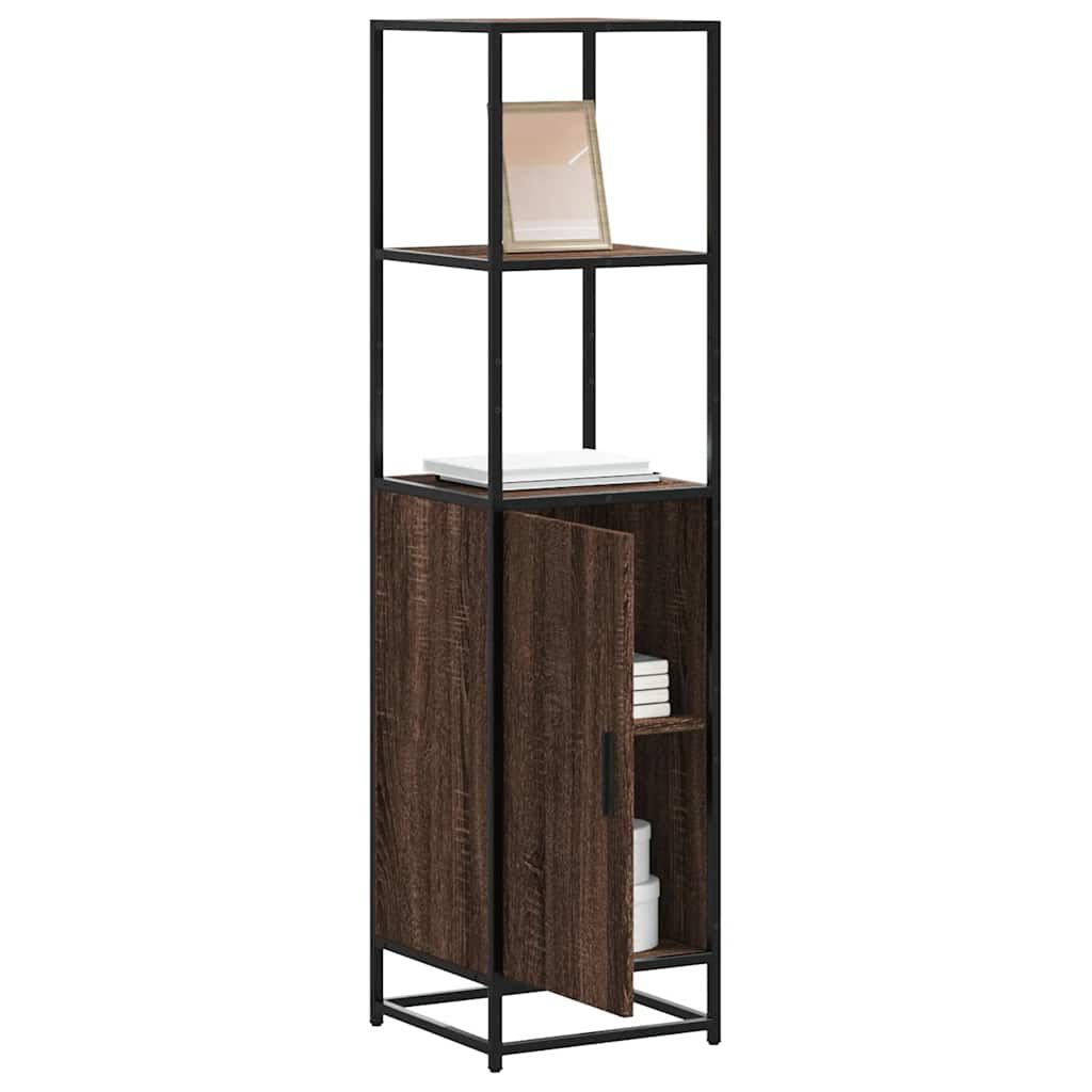 vidaXL Buffet haut chêne marron 35,5x35x139 cm bois d'ingénierie métal