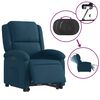 vidaXL Fauteuil inclinable &eacute;lectrique bleu velours