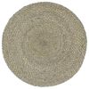 vidaXL Napperons 6 pcs Gris Plain 38 cm Rond Jute