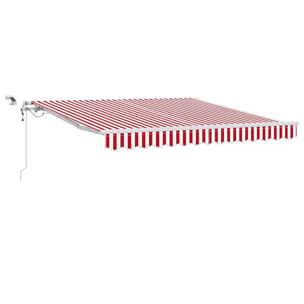vidaXL Auvent R&eacute;tractable Rouge et Blanc 350 x 250 cm
