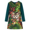 vidaXL Robe pour enfants &agrave; manches longues vert fonc&eacute; 104