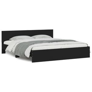 vidaXL Cadre de lit sans matelas noir 200x200 cm