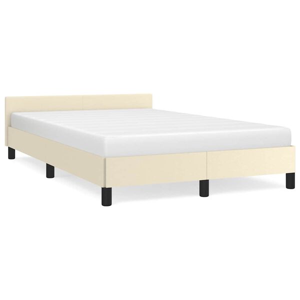 vidaXL Cadre de lit sans matelas cr&egrave;me 120x190 cm similicuir