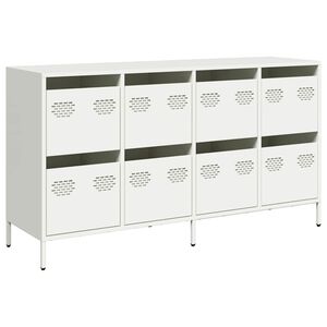 vidaXL Buffet blanc 135x39x73,5 cm acier lamin&eacute; &agrave; froid
