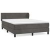 vidaXL Sommier &agrave; lattes de lit et matelas Gris fonc&eacute; 160x200cm Velours