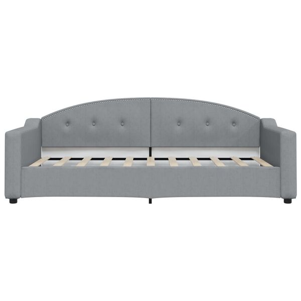 vidaXL Lit de jour avec matelas gris clair 90x190 cm tissu