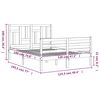 vidaXL Cadre de lit sans matelas blanc bois massif