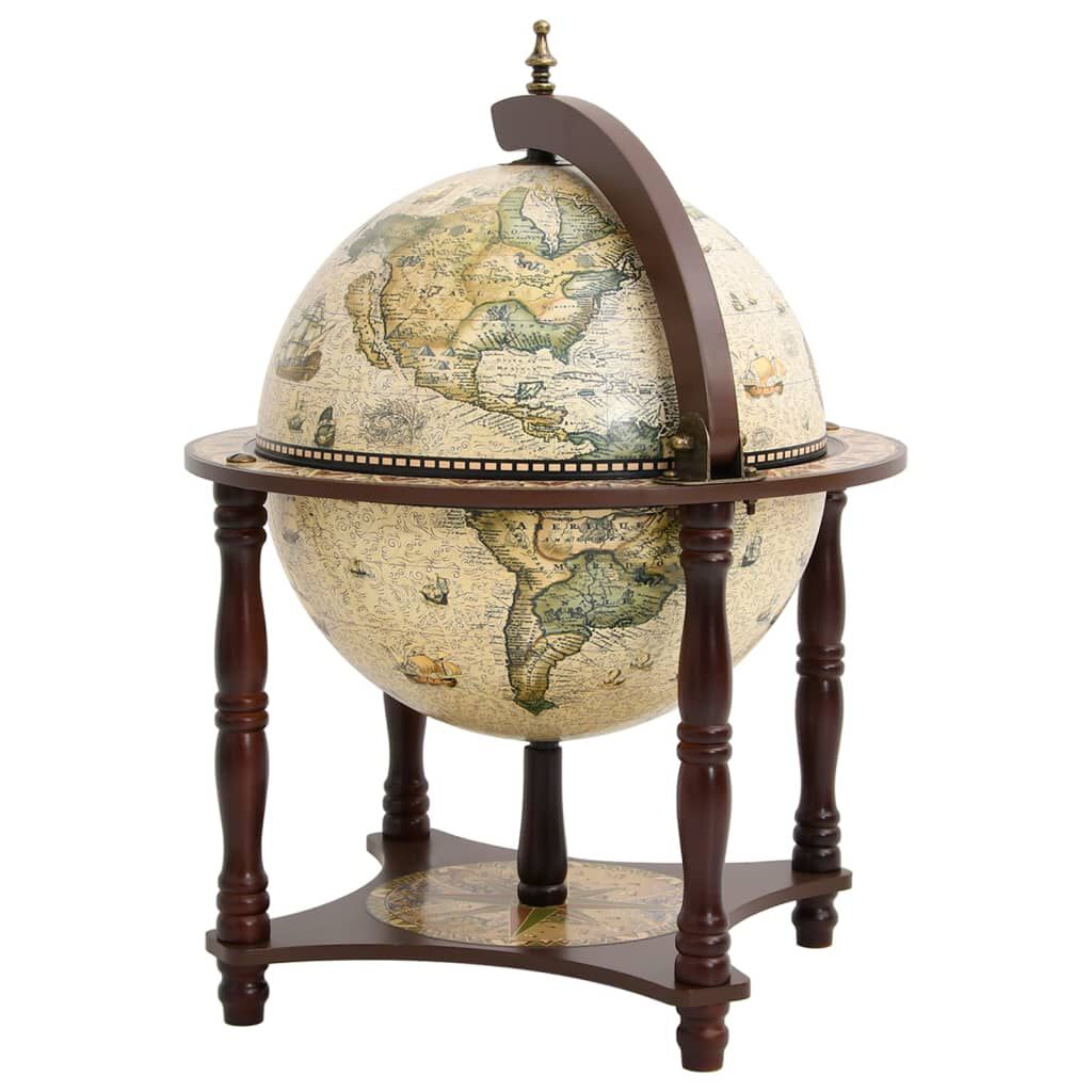 Globe bar support de vin autoportant globe bois d'eucalyptus vert et m Globe bar support de vin autoportant globe bois d'eucalyptus vert et m