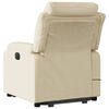vidaXL Fauteuil inclinable de massage Cr&egrave;me Tissu