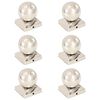 vidaXL Bouchons de poteau 6 pcs Globe final Acier inoxydable 91x91 mm