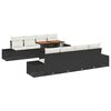vidaXL Ensemble de canap&eacute; de jardin 9 pc Noir polyrotin