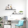vidaXL &Eacute;tag&egrave;res murales flottantes 2 pcs gris 90x23,5x3,8 cm MDF