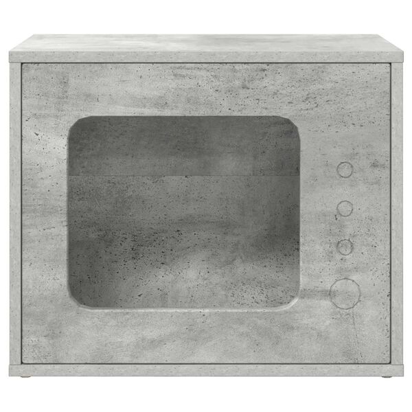 vidaXL Maison pour chat B&eacute;ton 51 x 30 x 42,5 cm Bois d'ing&eacute;nierie