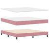 vidaXL Lit &agrave; ressorts avec matelas Rose 200 x 180 cm Polyester