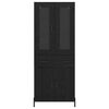 vidaXL Haut Armoire Ch&ecirc;ne noir 69,5 x 34 x 180 cm Bois d'ing&eacute;nierie