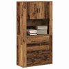 vidaXL Haut Armoire Bois ancien 80 x 33 x 150 cm Bois d'ing&eacute;nierie