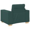 vidaXL Canapé 3 pcs Vert foncé Tissu en lin mélangé