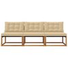 vidaXL 3 Pi&egrave;ce Sofa de milieu ext&eacute;rieur Bois d'Acacia Massif Naturel