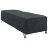 vidaXL Housse de Transat Uni Noir 74 x 210 x 40 cm tissu