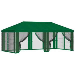 vidaXL Housse de tonnelle avec murs lat&eacute;raux Vert 600,5 x 300,5 cm