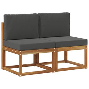 vidaXL 2 Pi&egrave;ce Sofa de milieu ext&eacute;rieur Bois d'Acacia Massif