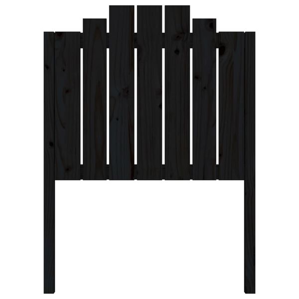 vidaXL Tête de lit Noir 81x4x110 cm Bois massif de pin