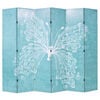 vidaXL Cloison de s&eacute;paration pliable 228 x 170 cm Papillon Bleu