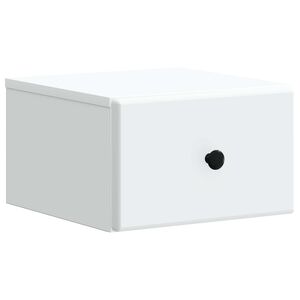 vidaXL Cabinet de chevet mural avec tiroir Blanc 34,5 x 33 x 20 cm
