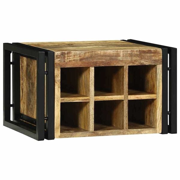 vidaXL Étagère à vin 46 x 35 x 27.5 cm Bois de manguier massif