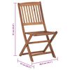 vidaXL Chaises pliables de jardin lot de 4 avec coussins Bois d'acacia