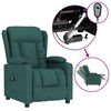 vidaXL Fauteuil inclinable &eacute;lectrique Vert fonc&eacute; Tissu