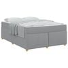 vidaXL Cadre de lit avec matelas Gris clair 160 x 200 cm tissu