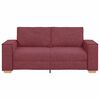 vidaXL Canap&eacute; 2 places Rouge vin 140 cm Tissu