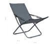 vidaXL Chaises pliables de plage lot de 2 Tissu Gris