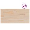 vidaXL Dessus de table 2 pcs 60x30x2,5cm rectangulaire bois pin massif