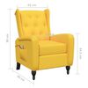vidaXL Fauteuil de massage inclinable jaune velours