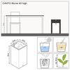 LECHUZA Jardini&egrave;re CANTO Stone 40 High ALL-IN-ONE Gris pierre