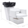 vidaXL Chaise de salon et lavabo Blanc et noir 129x59x82 cm Similicuir