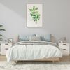 vidaXL Tables de chevet 2 pcs Blanc Bois d'ing&eacute;nierie