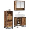 vidaXL Ensemble de mobilier de salle de bain 3 pcs Bois Ancien